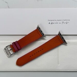 Hermès Vibrant Orange & Pink Apple Watch Band (limited edition)